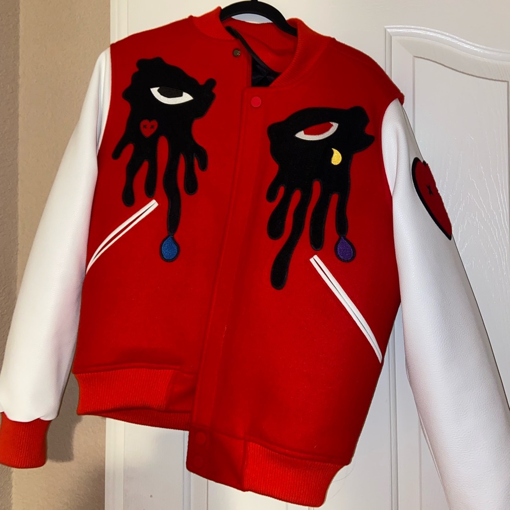Tear Dripping Varsity Jacket